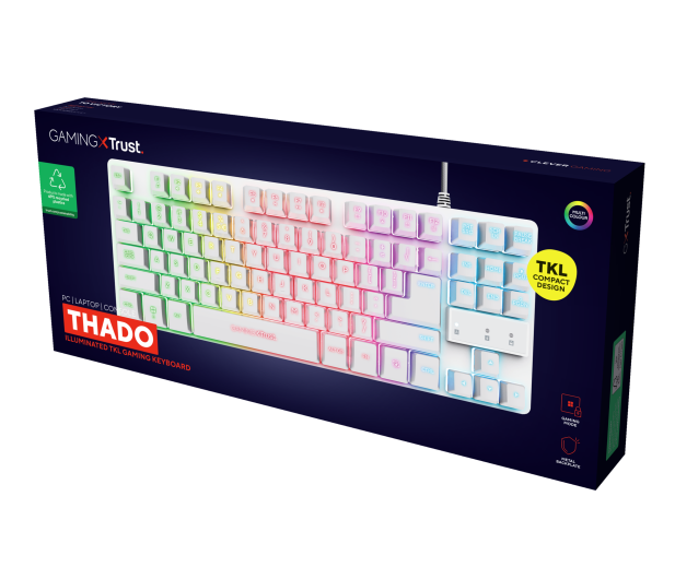 Trust Trust GXT833 THADO TKL KEYBOARD US (biały) - 1318073 - zdjęcie 7